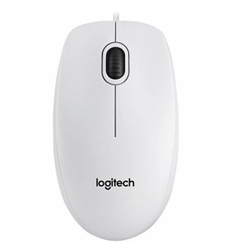 Miš žični Logitech B100 optical USB, bijeli