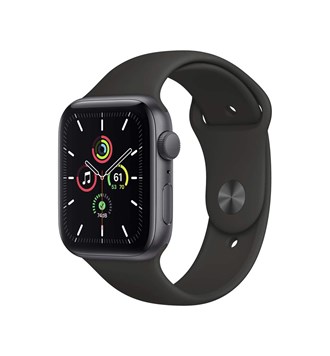 Apple Watch SE (v2) GPS, 44mm Space Grey Aluminium Case with Midnight Sport Band - Regular