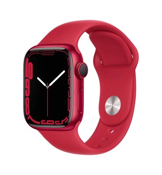 Apple Watch S7 GPS, 41mm (PRODUCT)RED Aluminium Case with (PRODUCT)RED Sport Band - Regular