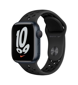 Apple Watch Nike S7 GPS, 41mm Midnight Aluminium Case with Anthracite/Black Nike Sport Band - Regular